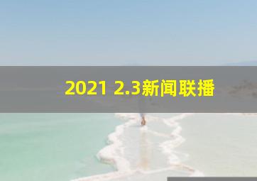 2021 2.3新闻联播